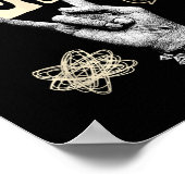 Badminton Punk Rock'n'Roll Racket Shuttle Sport Poster (Ecke)