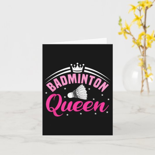 Badminton Queen Karte (Gelbe Blume)