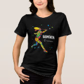 Badminton Queen Shirt Vibrant Abstract Player (Vorderseite)