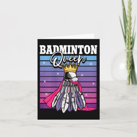 Badminton Queen Shuttle Player Karte (Vorderseite)