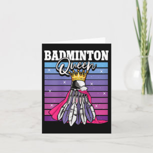 Badminton Queen Shuttle Player Karte