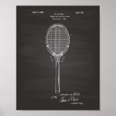 Badminton Racket 1925 Patent Art Chalkboard Poster (Vorne)