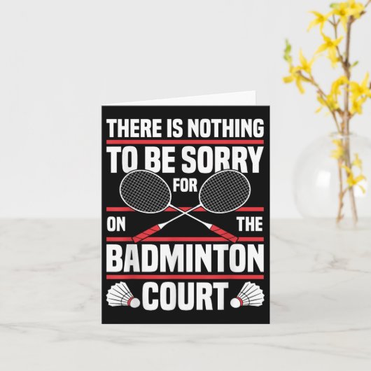 Badminton Racket Be Sorry Shuttle Badminton Player Karte (Gelbe Blume)