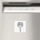 Badminton Racket Cartoon Look Shuttle Game Magnet (In Situ (Geschirrspüler))