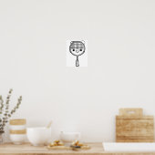 Badminton Racket Cartoon Look Shuttle Game Poster (Küche)