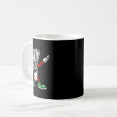Badminton Racket Dabbing Shuttle Player Badminton Kaffeetasse (Vorderseite Links)