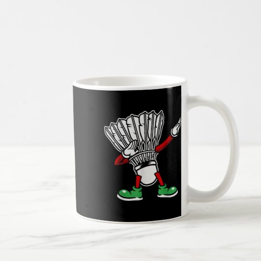 Badminton Racket Dabbing Shuttle Player Badminton Kaffeetasse (Rechts)