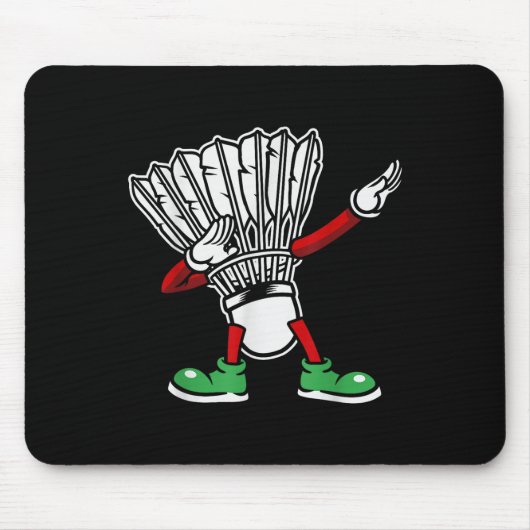 Badminton Racket Dabbing Shuttle Player Badminton Mousepad (Vorne)
