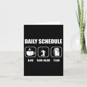Badminton Racket - Daily Schedule Funny Badminton Karte