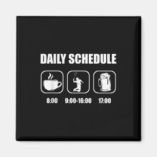 Badminton Racket - Daily Schedule Funny Badminton Magnet