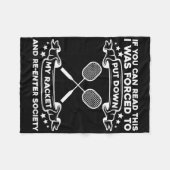 Badminton Racket - Funny Badminton Player Fleecedecke (Vorderseite (Horizontal))