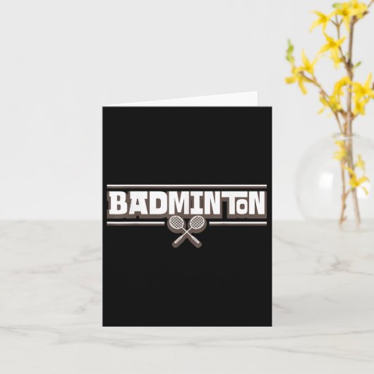 Badminton Racket - Funny Badminton Player Karte (Gelbe Blume)