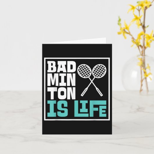 Badminton Racket - Funny Badminton Player Karte (Gelbe Blume)