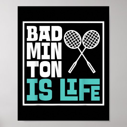 Badminton Racket - Funny Badminton Player Poster (Vorne)