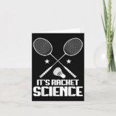 Badminton Racket Science Shuttle Player Badminton Karte (Vorderseite)