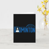 Badminton Racket Shuttle Sports Design Karte (Gelbe Blume)