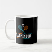 Badminton Racket Shuttle Team Coach Badminton Play Kaffeetasse (Links)