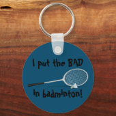Badminton Racket und Birdie Schlüsselanhänger (Vorderseite)
