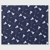 Badminton Rackets and Shuttlecocks Sports Theme Geschenkpapier (Flach)