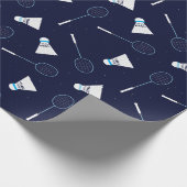 Badminton Rackets and Shuttlecocks Sports Theme Geschenkpapier (Ecke)