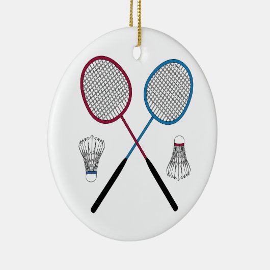 Badminton Rackets Birdies Shuttlecocks Keramik Ornament (Rechts)