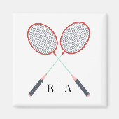 Badminton Rackets Custom Mit Monogramm Magnet (Vorne)
