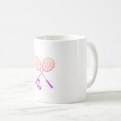Badminton Rackets Shuttlecock Birdie Ombre Kaffeetasse (VorderseiteRechts)