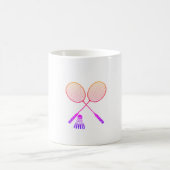 Badminton Rackets Shuttlecock Birdie Ombre Kaffeetasse (Mittel)