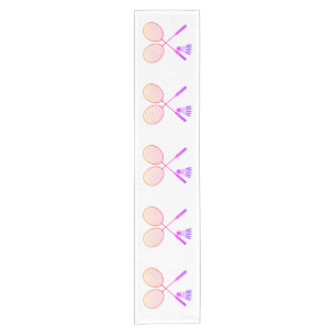 Badminton Rackets Shuttlecock Birdie Ombre Kurzer Tischläufer