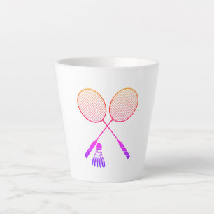 Badminton Rackets Shuttlecock Birdie Ombre Milchtasse