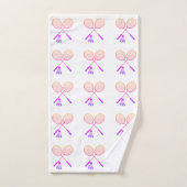 Badminton Rackets Shuttlecock Birdie Pattern Handtuch (Handtuch)