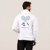 Badminton Rackets Shuttlecock Birdie Personalisier Hoodie (Schwarz voll)