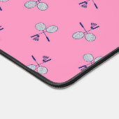 Badminton Racquet Muster Pink Schreibtischunterlage (Ecke)