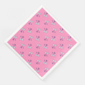 Badminton Racquet Muster Pink Serviette (Ecke)