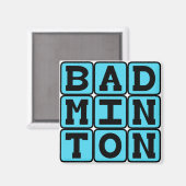 Badminton, Racquet Sport Magnet (Vorderseite/Rückseite)