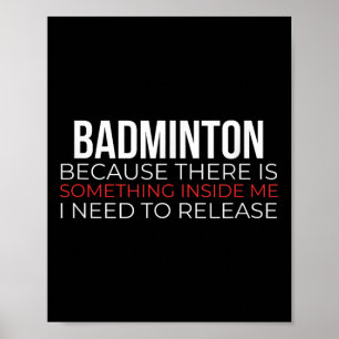 Badminton Racquet Sports Feather Ball Shuttle Poster