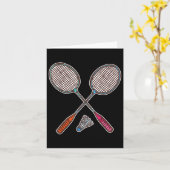 Badminton Racquet und Shuttles Beruflich Badmin Karte (Gelbe Blume)