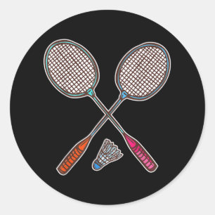 Badminton Racquet und Shuttles Beruflich Badmin Runder Aufkleber
