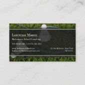 Badminton Raquet - School Coach Business Card Visitenkarte (Rückseite)