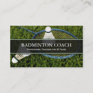 Badminton Raquet - School Coach Business Card Visitenkarte