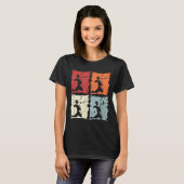 Badminton Retro Badminton Player, Shuttle T-Shirt (Vorne ganz)