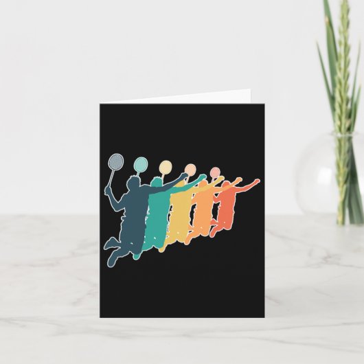 Badminton Retro Racket Karte (Vorderseite)