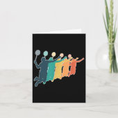 Badminton Retro Racket Karte (Vorderseite)