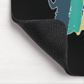 Badminton Retro Racket Mousepad (Ecke)