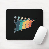 Badminton Retro Racket Mousepad (Mit Mouse)