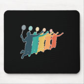 Badminton Retro Racket Mousepad (Vorne)