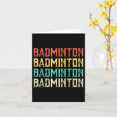 Badminton, Retro Vintag Badminton Karte (Gelbe Blume)