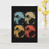 Badminton Retro Vintag Karte (Gelbe Blume)