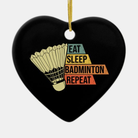 Badminton Retro Vintag Keramik Ornament (Vorne)