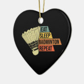 Badminton Retro Vintag Keramik Ornament (Links)